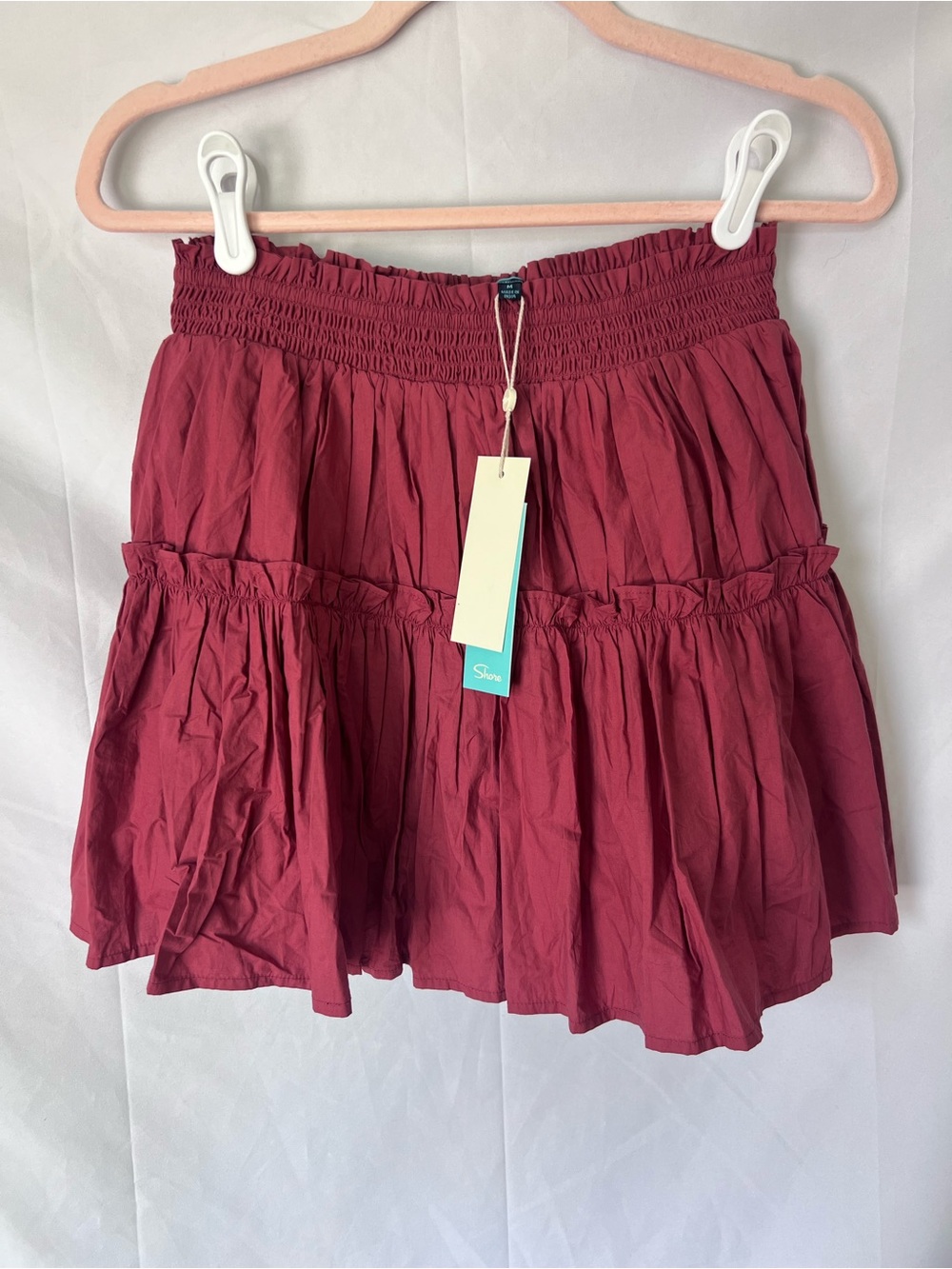 NWT Women’s SHORE Brandy* 100% Cotton Smocked Mini Skort